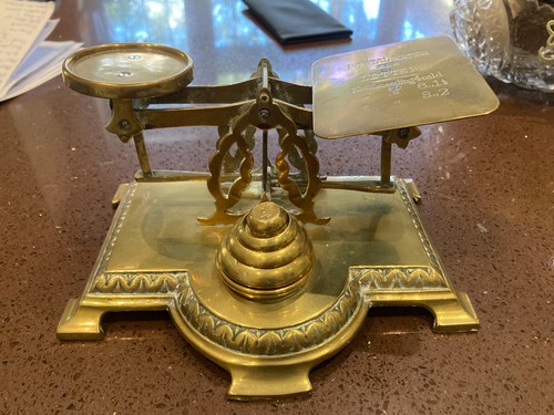 Antique victorian brass postal - antique,