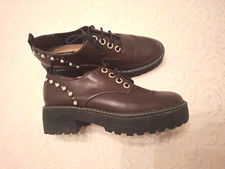 STRADIVARIUS scarpe donna con lacci n° 38  bordeaux scuro (perfette)