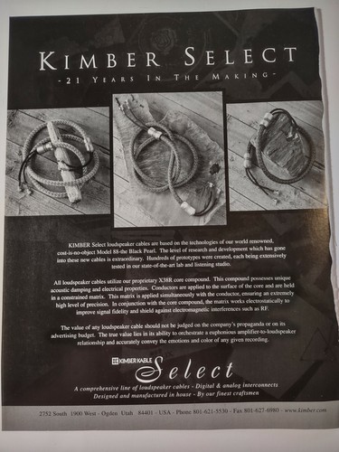 Kimber kable select anni di - select, 21