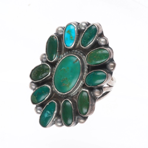 Anello grappolo zuni argento - a,