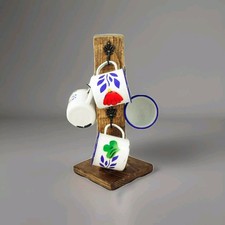 Porta tazze vintage in legno