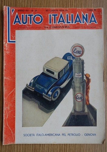 Rivista auto italiana 1934 - rivista,