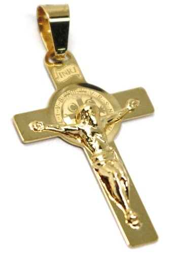 Ciondolo croce oro giallo - ciondolo,