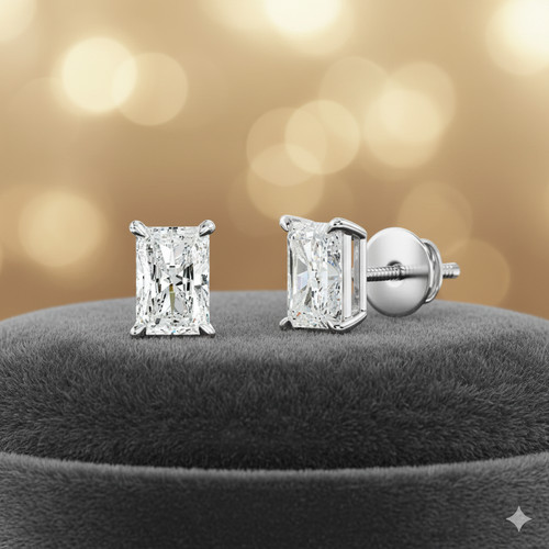 Orecchini con diamanti borchie