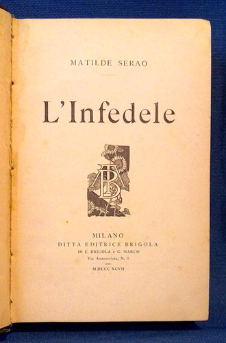 Matilde serao infedele - matilde, serao,