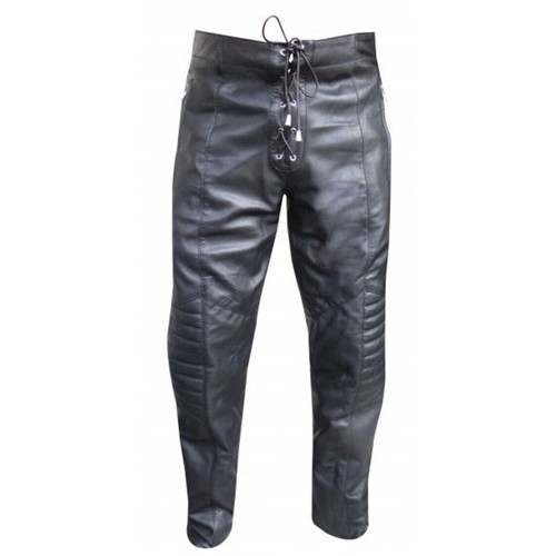 Pantaloni pelle nera da - pantaloni,