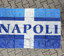 Bandiera napoli 150x100cm con logo e sfondo a scacchi - CON ASOLA PER ASTA