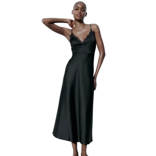 Abito slip zara raso - abito,