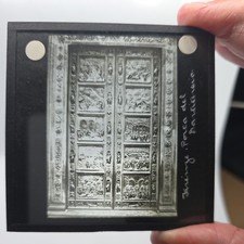 Glass magic lantern slide - glass,