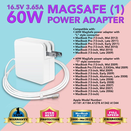 60w tip power supply charger - l-tip,