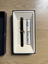 PENNA STILOGRAFICA VISCONTI MONTE CARLO NERA FOUNTAIN PEN GOLD STEEL NUOVA