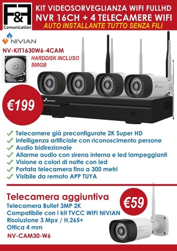 Kit videosorveglianza wifi - videosorveglianza,