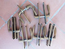 BLOCCO MANIGLIA A PLACCA PER PORTE INTERNE OTTONE CROMO SATINATO