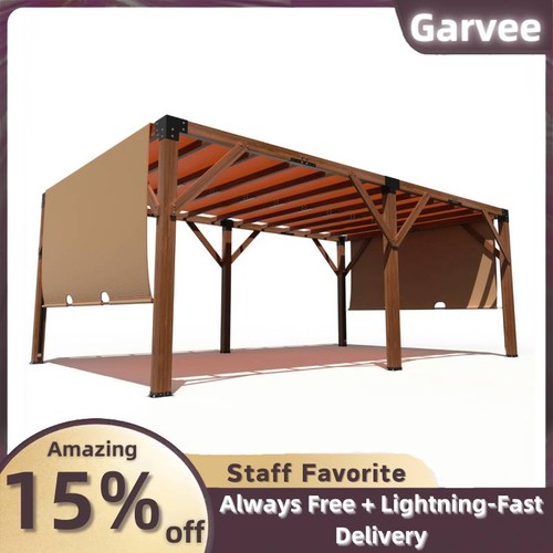 Cedar wood pergola - cedar, 12x20