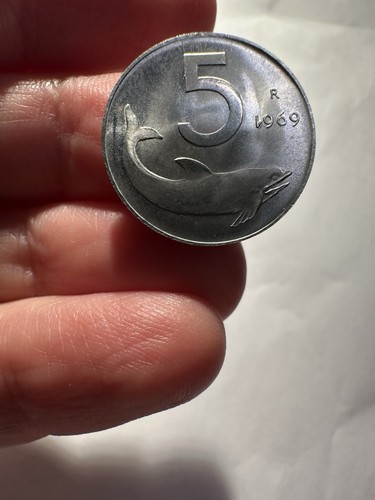 Lire 1969 delfino - lire, variante