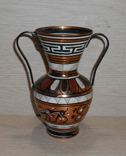 Copper ornament amphora pot - ornament,