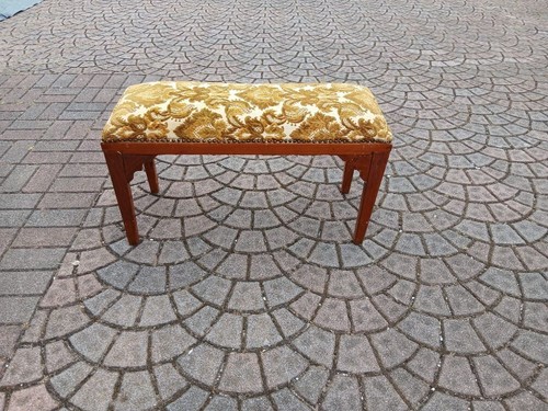 Sgabello antico broccato - sgabello,