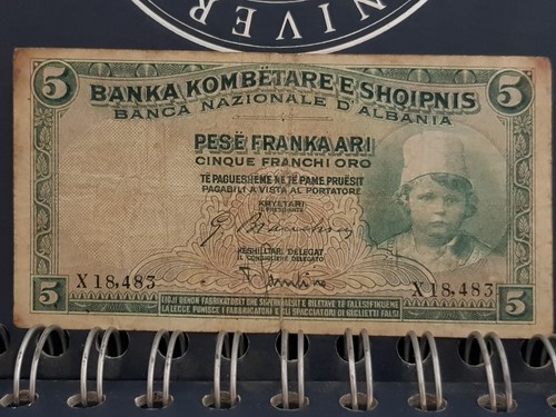 Banconota occupazione albania - banconota,