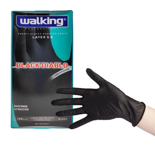 Walking guanti latex black - walking,