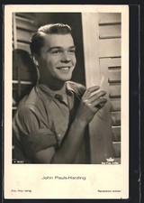 Attore John Pauls Harding in camicia, cartolina 