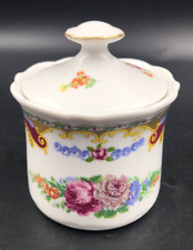 Zuccheriera in porcellana DEPOS t Limoges motivi floreali oro zecchino vintage