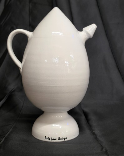 Caraffa terracotta bianca - in,
