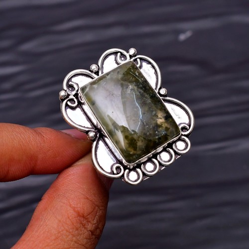 Pietra prehnite anello - pietra, prehnite: