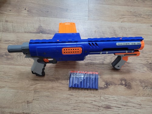 Pistola nerf raider 35 - nerf, con
