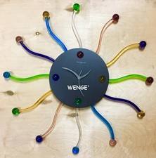 Wooden wall clock with murano - wooden,