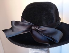 Cappello vintage donna nero