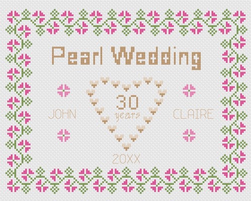 Punto croce matrimonio - punto,
