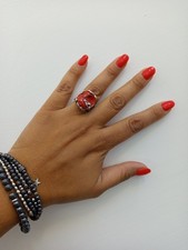 Anello donna vero corallo