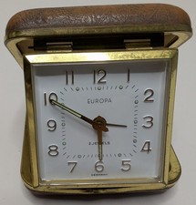 Vintage Europa Foldable Travel Pocket Alarm Clock Made in Germany Working