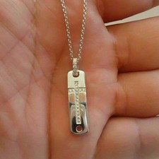 Collana donna oro bianco 14 kt