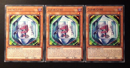 3x clear cube - yu-gi-oh!,