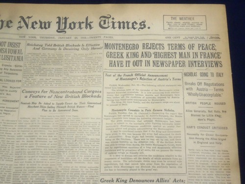 1916 gennaio new york - 20, times