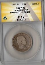 Carlo Felice 1821-1831; 2 lire 1827T Ag RARA Mont.79 Sigillata MB/MB+ 95,00 EURO