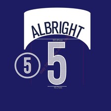 2004 USA Away Name Set Albright #5 Heat Transfer Patch Fan Made Soccer Iron-on