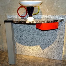 ALDO CIBIC membro del gruppo MEMPHIS di Sottsass BELVEDERE consolle tavolo 1982