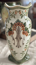 Vecchio vaso in ceramica - fiori - K G Luneville / liberty