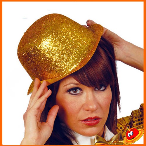 Cappello cilindro glitter - glitter, oro