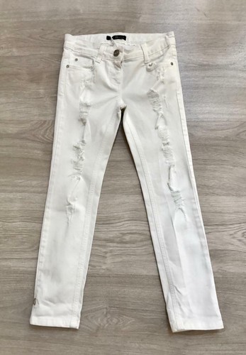 Pantaloni bianco con - pantaloni, logo