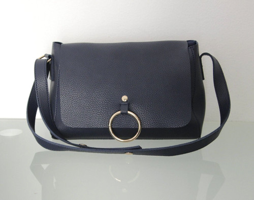 Borsa spalla blu camomilla - a,