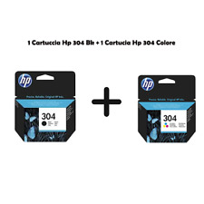 Kit da  2 Pz. originali  1  Cartuccia hp 304 Bk + 1  Cartuccia Hp 304 Tricolor  