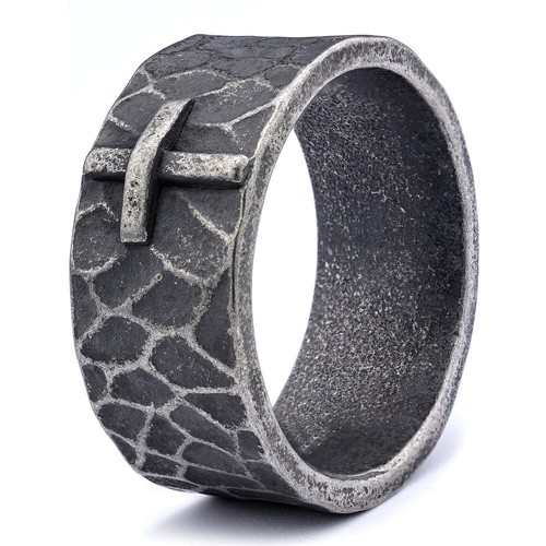 Cross religious ring - cross, stainless
