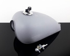 Cafe-Racer TANK, serbatoio acciaio, universale, custom, moto, compreso rubinetto benzina