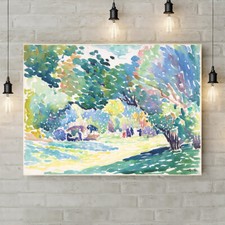 Landscape by Henri-Edmond Cross - Canvas Rolled Wall Art 