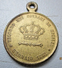 medaglia RICORDO DEI SOVRANI IN SICILIA GENNAIO 1881 / AVANTI SEMPRE SAVOIA
