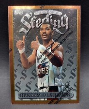 Card NBA Hakeem Olajuwon Houston Rockets Topps Finest Sterling 1996