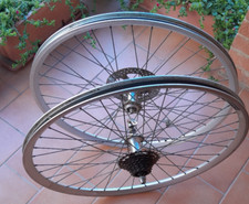 Coppia cerchi alluminio  Malvestiti 26" cassetta 8 velocità freno a disco ant.